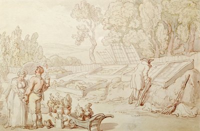 Der verliebte Gärtner von Thomas Rowlandson